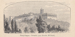 Messico - Chapultepec - Scuola Militare - Castello - 1926 Vintage Print - Estampas & Grabados