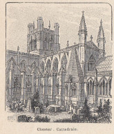 Regno Unito - Chester - Cattedrale - 1926 Stampa Epoca - Vintage Print   - Stiche & Gravuren