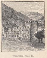 Chiavenna (SO) - Castello - 1926 Stampa Epoca - Vintage Print   - Stiche & Gravuren