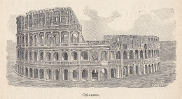 Roma - Colosseo - 1926 Stampa Epoca - Vintage Print   - Stiche & Gravuren