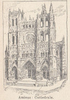 Francia - Amiens - Cattedrale - 1924 Stampa Epoca - Vintage Print - Estampes & Gravures