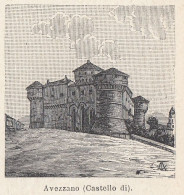 Castello Di Avezzano (AQ) - 1924 Stampa Epoca - Vintage Print - Estampes & Gravures