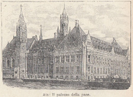 Paesi Bassi - L'Aja - Palazzo Della Pace - 1924 Stampa - Vintage Print - Estampas & Grabados