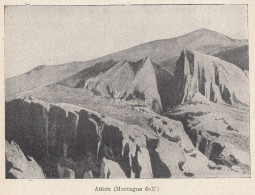 Grecia - Le Montagne Dell'Attica - 1924 Stampa Epoca - Vintage Print - Prenten & Gravure