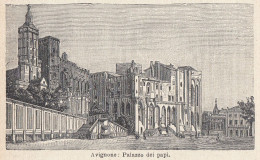 Francia - Avignone - Palazzo Dei Papi - 1924 Stampa Epoca - Vintage Print - Estampas & Grabados