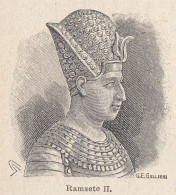 Ritratto Di Ramsete II - 1930 Stampa Epoca - Vintage Print - Prints & Engravings