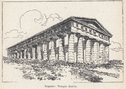 Sicilia - Segeste - Tempio Dorico - 1930 Stampa Epoca - Vintage Print - Prints & Engravings