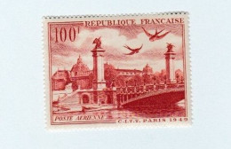 France Timbre Neuf Poste Aérienne C.I.T.T. Paris 1949 YT N° 28 - 1927-1959 Mint/hinged