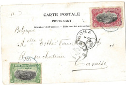 !!! CONGO, CPA DE 1902, DÉPART DE MATADI POUR TAMISE (BELGIQUE) - Cartas & Documentos
