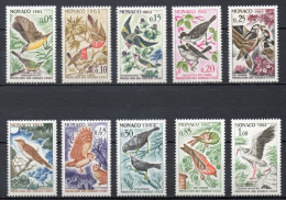 MONACO 1962 - PROTECCION DE LOS PAJAROS - YVERT 581-590** - Andere & Zonder Classificatie