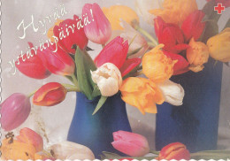 Postal Stationery - Flowers - Tulips - Red Cross 1998 - Suomi Finland - Postage Paid - Postwaardestukken