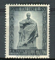 REPUBBLICA 1949 MAZZINI ** MNH - 1946-60: Neufs