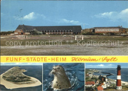 72053160 Hoernum Sylt Fuenf Staedte Heim Seehund Leuchtturm Fliegeraufnahme Hoer - Andere & Zonder Classificatie