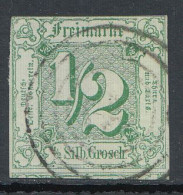 Thurn Und Taxis, Mi.Nr. 14 Ziffern I. Quadrat Gestempelt, Geprüft - Oblitérés