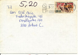 Congo Kinshasa On Cover Sent Sent From Esbjerg To Aarhus Denmark Marked As Underpaid Because Of Wrong Stamp. The Stamp I - Lettres & Documents