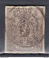 Kleine Leeuw 25 ONGETAND 5c Gestempeld (zie Opm) - 1866-1867 Piccolo Leone