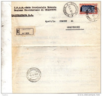 1962  LETTERA RACCOMANDATA CON ANNULLO ORZINUOVI BRESCIA - 1961-70: Storia Postale