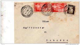 1938 LETTERA  CON ANNULLO MATERA - Storia Postale