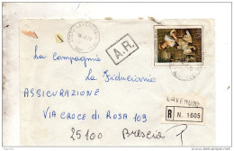 1978  LETTERA RACCOMANDATA CON ANNULLO LAVENONE BRESCIA - 1971-80: Marcophilia