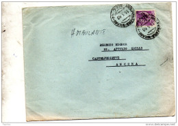 1960 LETTERA CON ANNULLO  AMBULANTE PESCARA - MILANO CON TESTO - 1946-60: Storia Postale