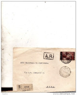 1948  LETTERA RACCOMANDATA  CON ANNULLO LUCCA 1  VIA FILLUNGO - Storia Postale