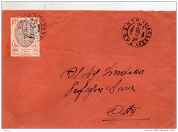 1957 LETTERA CON ANNULLO TARANTO - 1946-60: Storia Postale