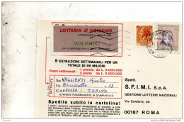 1982 CARTOLINA CON ANNULLO TORINO - 1981-90: Marcophilia