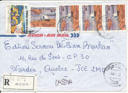 Congo Brazzaville Registered Cover Sent To Canada Pointe Noire 6-11-1985 Topic Stamps - Usati