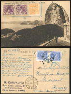 BRAZIL 1933. Postcard To Hungary With Postage Due Stamps - Lettres & Documents