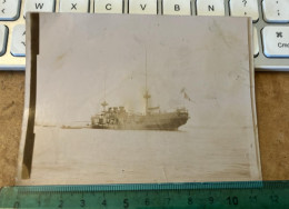 REAL PHOTO 1900 MILITARIA MARINE Navire De Guerre  Croiseur Destroyer A IDENTIFIER - Lieux