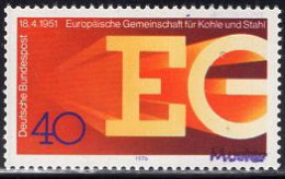 GERMANY(1976) European Coal & Steel Community. MUSTER (specimen) Overprint. Scott No 1209. - Other & Unclassified