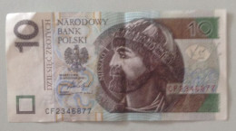 Pologne, Year 2016, Used , 10 Zloty - Poland