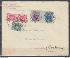 Brief Van Bruxelles 1C Brussel Naar Le Bouscat-Gde (Bordeaux) (Frankrijk) - 1922-1927 Houyoux