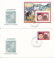 Congo Brazzaville FDC 2-9-1991 RED CROSS Single Stamp And A Souvenir Sheet On 2 Covers With Cachet - FDC