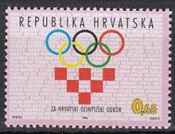 KROATIEN  Zwangszuschlagsmarke 78,  Postfrisch **, Nationales Olympisches Komitee NOK, 1996 - Croacia