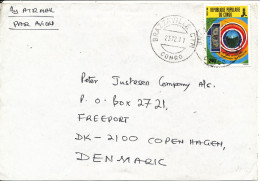 Congo Brazzaville Cover Sent Air Mail To Denmark 23-12-1991 Single Franked - Afgestempeld
