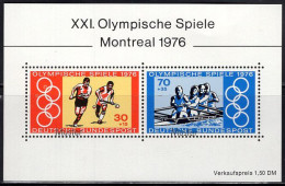 GERMANY(1976) Montreal Olympics. S/S Of 2 With MUSTER (specimen) Overprint. Scott No B532. - Autres & Non Classés