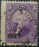 OH) 1907 ECUADOR,  ERROR,  PRESIDENT JOSE M. URVINA, SCT 169 5c Lilac Rose And Black, USED - Ecuador