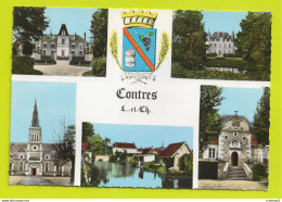 41 CONTRES N°7C En 5 Vues Et Blason - Contres