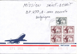 Congo Brazzewille Cover Sent To Belgium 20-12-2000 Topic Stamps Overprinted LEGAL - Usados