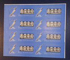 Sowjetunion Russia 1962 Kosmos Mi. Block 31 A ** Mini Sheet 2x4 In MNH Postfrisch - Blocks & Kleinbögen