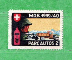 Suisse. - 1939/40 -  MOB. 1939/40 - PARC AUTOS 2 - Vignettes