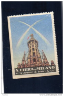 1929 DECIMA FIERA DI MILANO - Erinnofilia