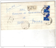 1968 LETTERA RACCOMANDATA CON ANNULLO BRINDISI CASALE - 1961-70: Storia Postale