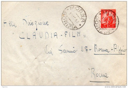1947  LETTERA CON ANNULLO MOSSA GORIZIA - 1946-60: Poststempel