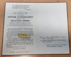 DP - Arthur Vanderlinden - Lauwerier - Nukerke 1892 - Ronse 1955 - Obituary Notices