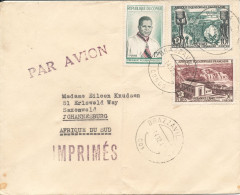 Congo Republic Cover Sent To South Africa Brazzaville 14-12-1960 Bended Cover - Gebraucht