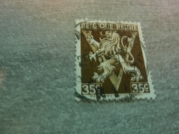 Belgique - Lion - Grand V - 35c. - Brun - Oblitéré - Année 1940 - - Used Stamps