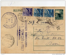 1950 CARTOLINA  ESPRESSO - Stamped Stationery