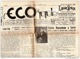 1966 GIORNALE ECO DEL POPOLO SALERNO - Andere & Zonder Classificatie